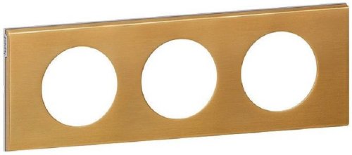 Рамка универсальная Legrand Celiane Corian 3-м. металл золото картинка